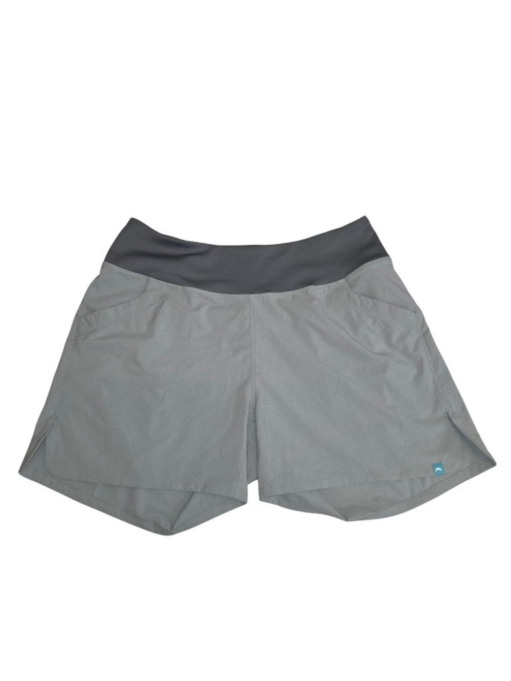 Simms Womens Fishing Shorts Gray Size M Lightweight Stretch Fabric 4584